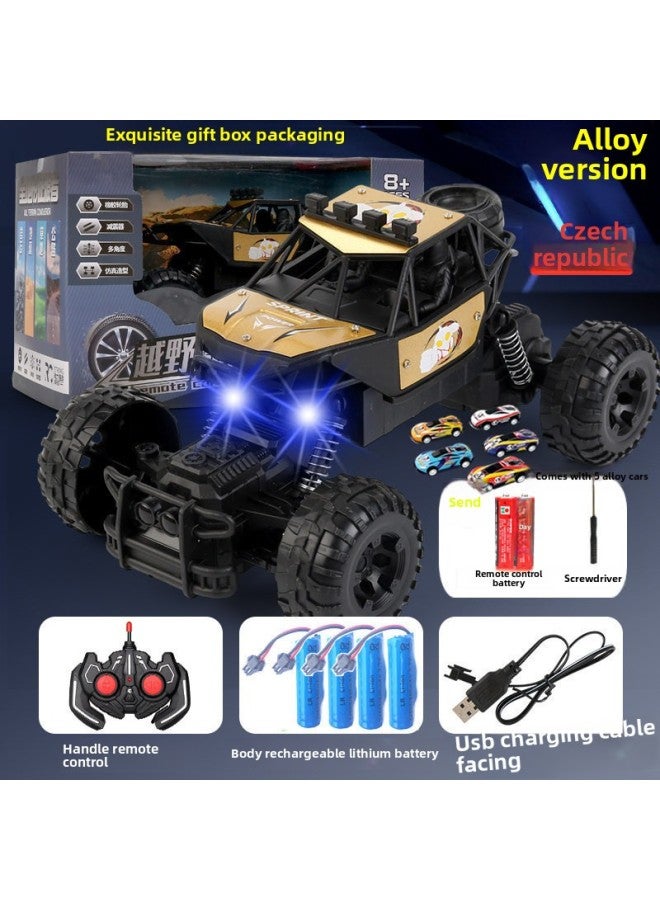 Children's Toy Car Remote Control Car Off-road Vehicle Boy Czech Tello Rechargeable Electric Car Birthday Toy-Colour:Ultra Comic Gold 【jack Alloy Edition】 Gift Box Packaging-Proportion:1 Set Of Rech - Image 5