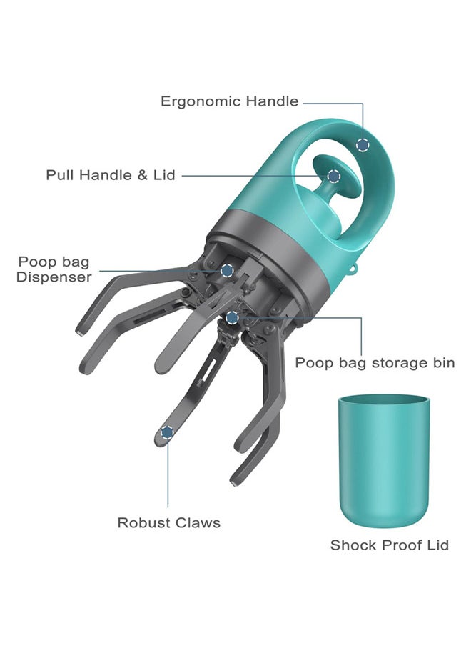 Neostyle Portable Dog Pooper Scooper,6 Claws Dog Pooper Scooper with Bag,Can be Installed on the Leash for Walking  - Image 4