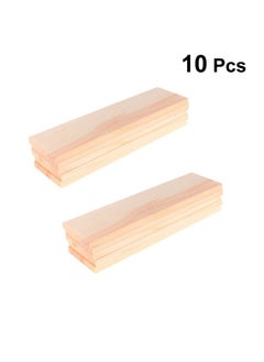EXCEART 10Pcs Rectangle Wood Boards Unfinished Wood Boards Sheets Carving Blocks For Arts Craft Painting 4X15Cm  - Image 2