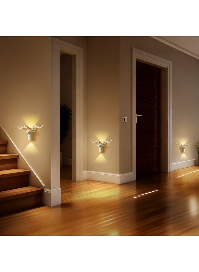 LED human-sensing decorative wall lamp, magnetic attachment without wiring, three lighting modes - Image 2
