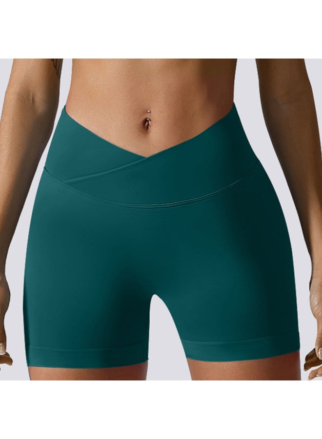 إسكدنيا 2024 European And American Fashion Solid Color Meat Covering Slimming High Waist Hip Bodybag Women's Swimming Trunks-Color:Dark Blue- - Image 4