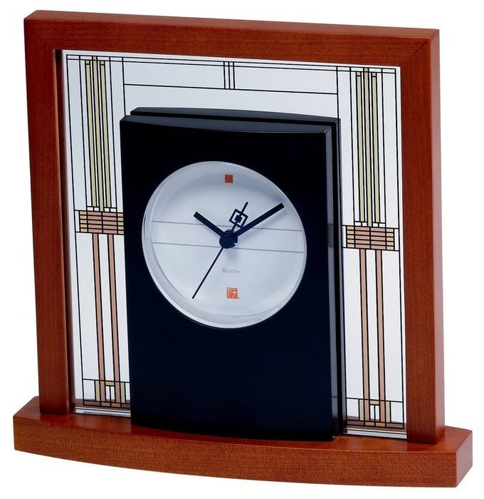 B7756 WILLITS FRANK LLOYD WRIGHT TABLE CLOCK