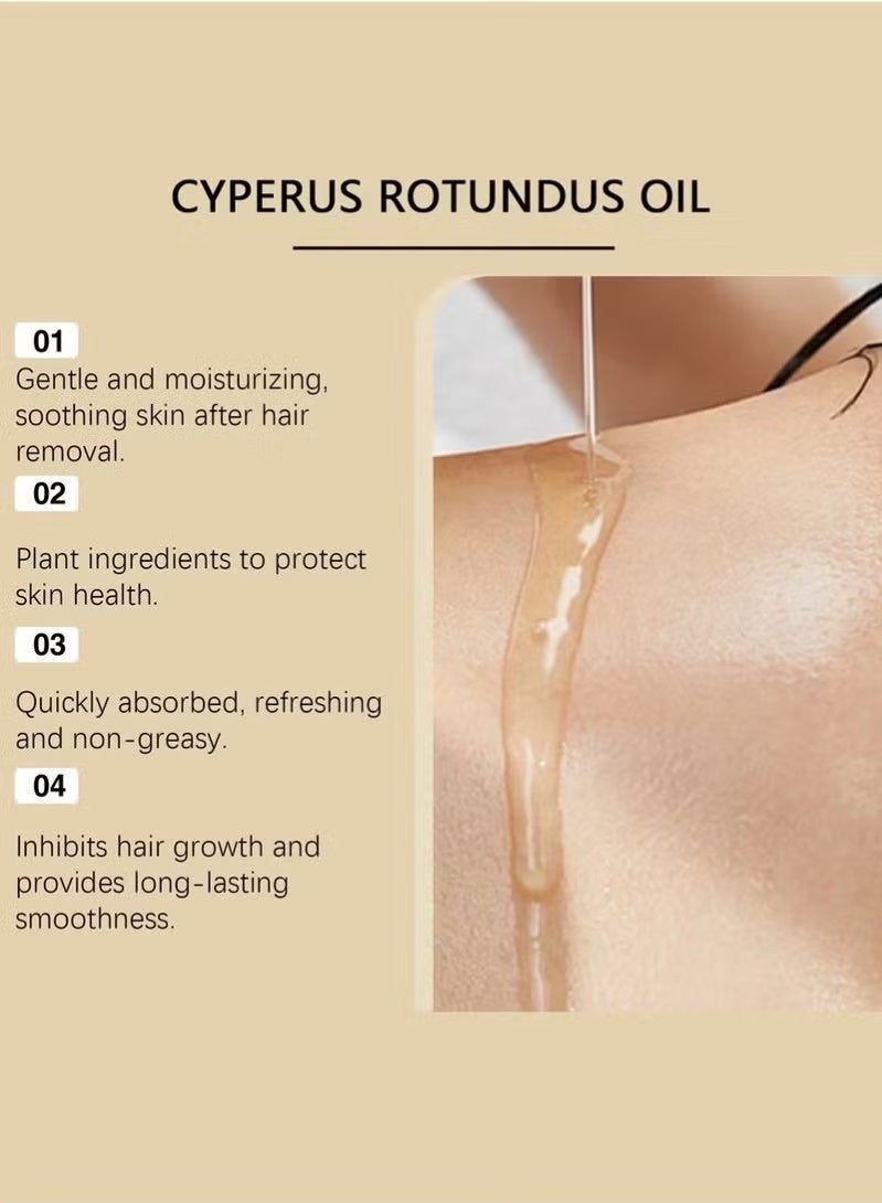 OUHOE Cyperus Rotundus Oil-Cyperus Rotundus Oil for Hair Removal,Skin Care Relaxation Cyperus Rotundus Oil,Gentle and Moisturizing,60Ml - Image 4