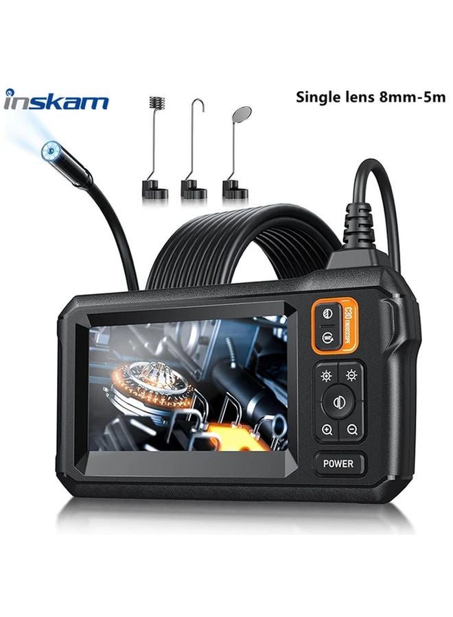 Orange 4 3 Inch Industrial Endoscope Camera 8mm Single Lens ABS with 1 5 10 15 20 30m Cable - Image 1