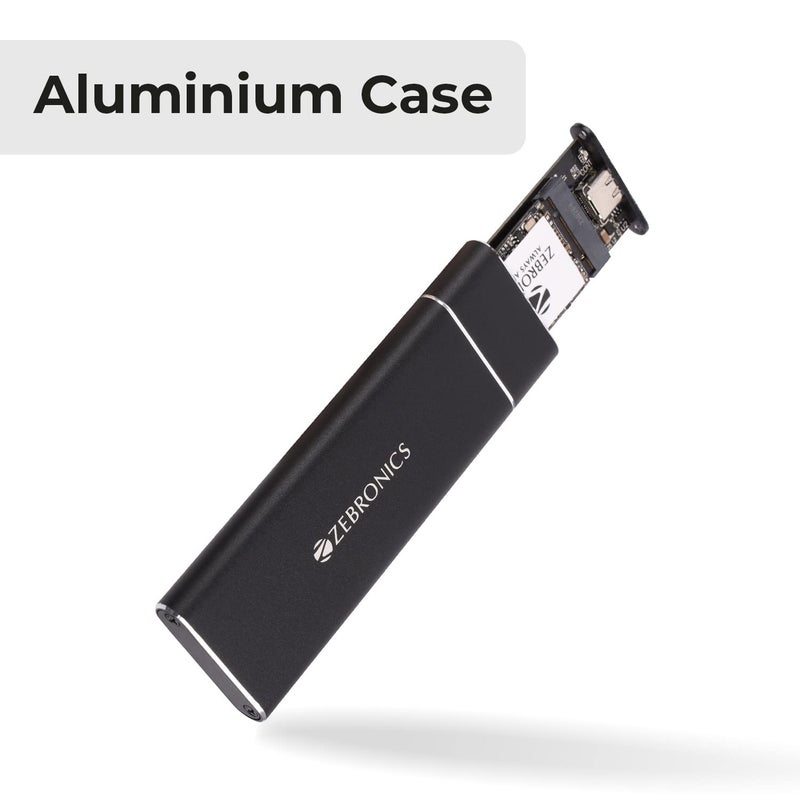 ZEBRONICS CM01 M.2 SATA SSD Enclosure with Aluminum Case, Type-C 3.1 Gen 1, Upto 5Gbps* and Upto 2TB Max. Storage Capacity. - Image 2