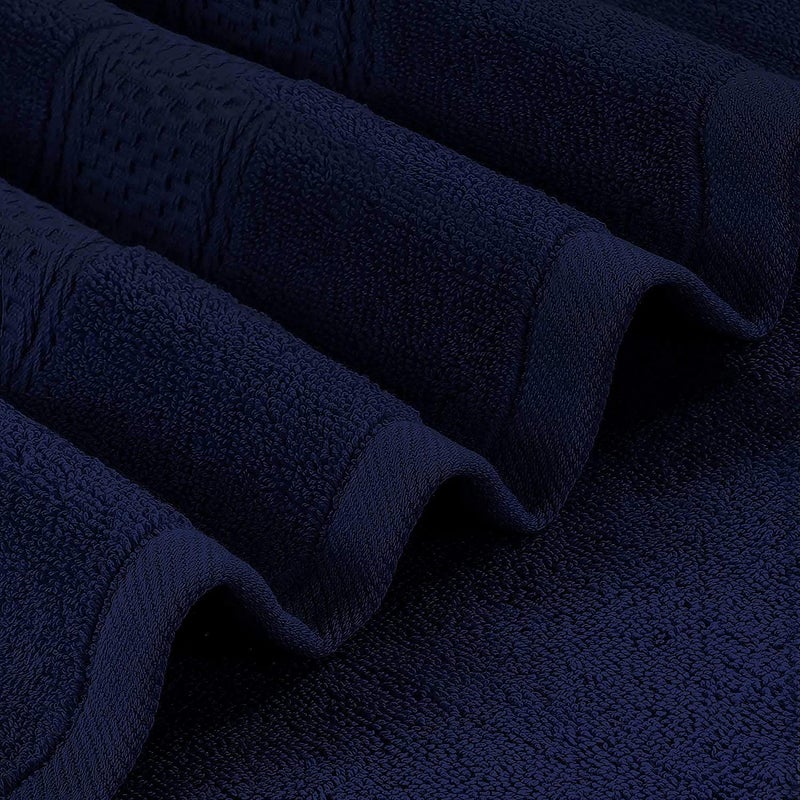 TIQH 650 GSM 100 Bamboo Soft Touch Absorbent Quick Dry Towel for Bath Beach Pool Travel Spa Shower 30x60 Inches Navy Blue - Image 5