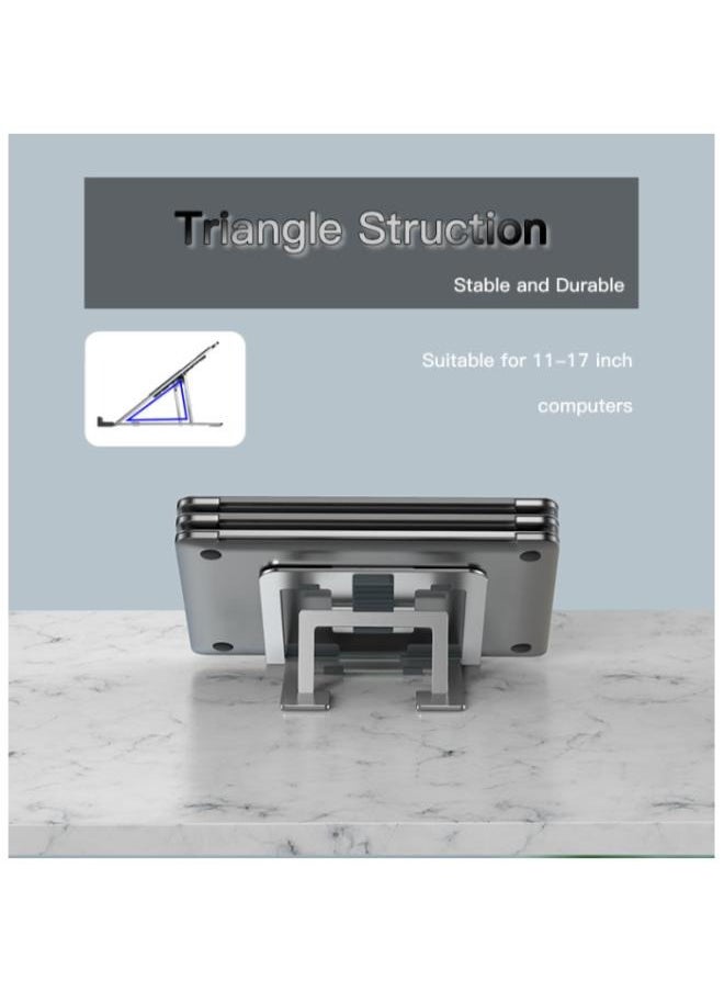 Yesido LP02 Adjustable Portable Flexible Folding Aluminium Metal Table Laptop Notebook Stand Holder  - Image 4