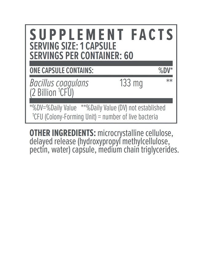 bioTE - Nutraceuticals Bacillus Coagulans Gut + Digestive (60 Capsules) - Image 1