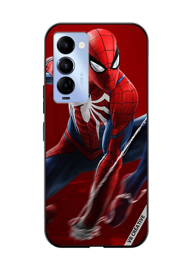VR CREATIVE Protective Case Cover For Tecno Camon 18/18 P Spiderman Design Multicolour - Image 1