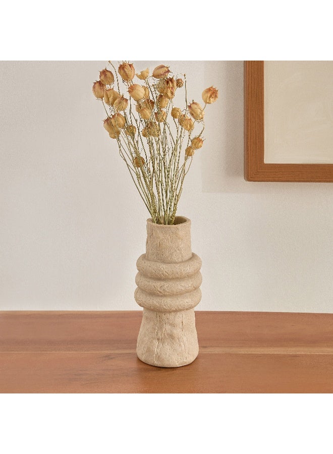 Home Box Whyton Travertine Vase - 10.5x10.5x20 cm - Image 1