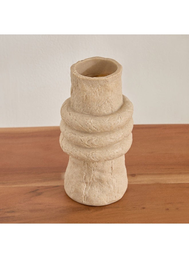 Home Box Whyton Travertine Vase - 10.5x10.5x20 cm - Image 2