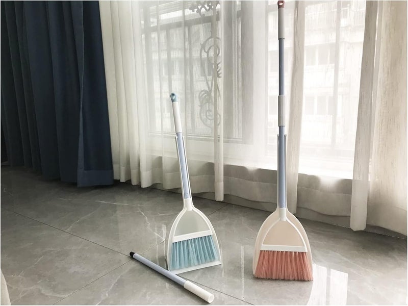 BSMstone Kids Broom and Dustpan Set-Mini Dustpan and Broom for Children Housekeeping Pretend Play Cleaning Tools Set (Blue) - Image 5