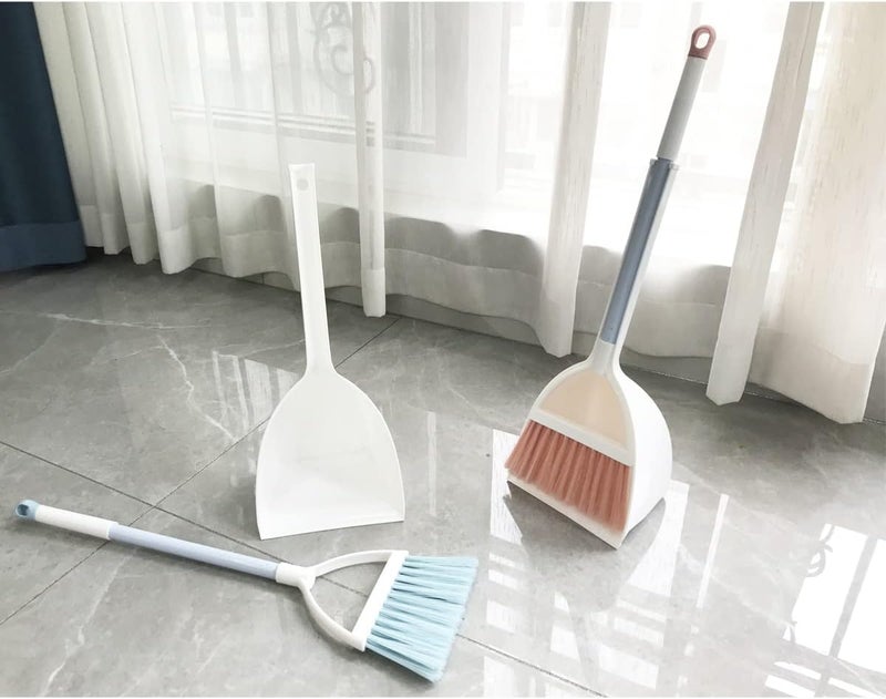 BSMstone Kids Broom and Dustpan Set-Mini Dustpan and Broom for Children Housekeeping Pretend Play Cleaning Tools Set (Blue) - Image 2