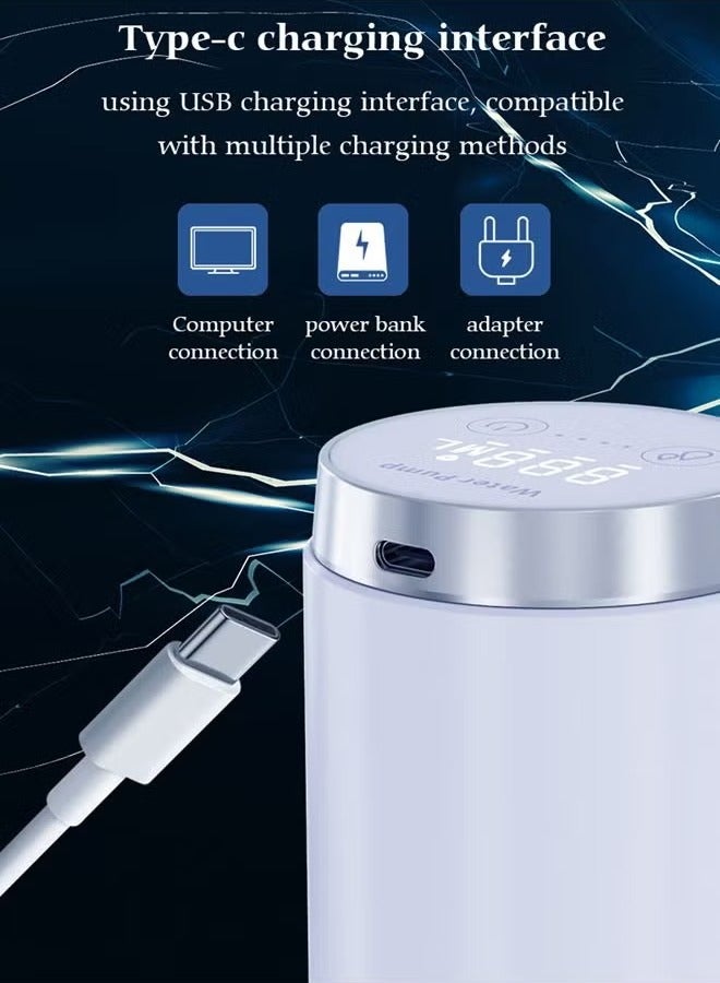 Folding Electric Water Pump Dispenser Electric Touch Screen Wireless Portable Water Pump 3 Quantitative Settings Drinking Water Pump Portable Multipurpose Dispenser for Home Office Camping  - Image 3