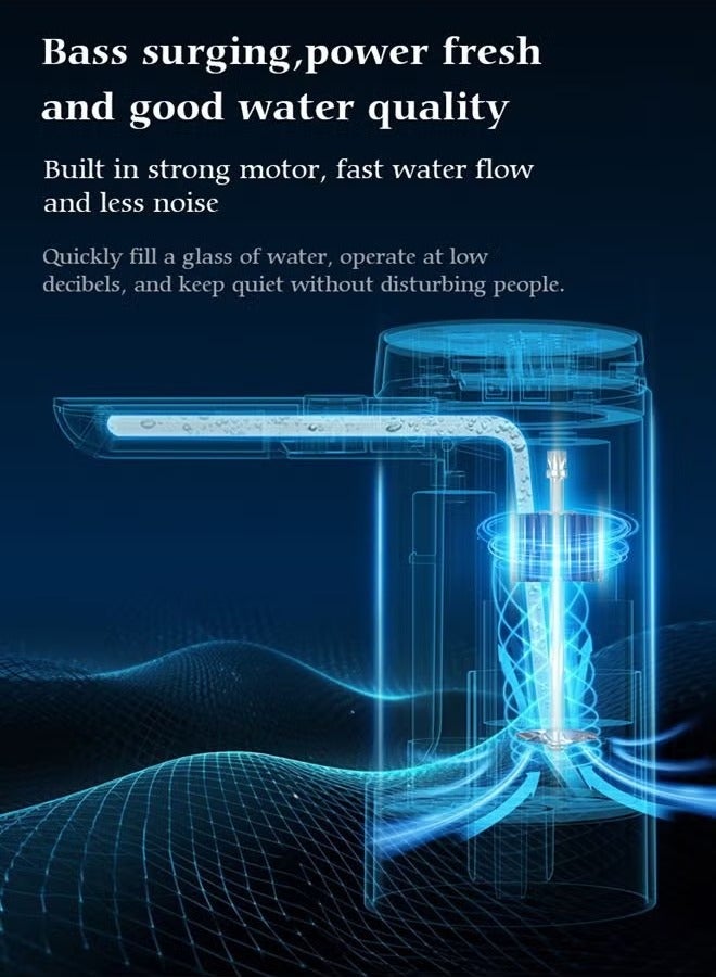 Folding Electric Water Pump Dispenser Electric Touch Screen Wireless Portable Water Pump 3 Quantitative Settings Drinking Water Pump Portable Multipurpose Dispenser for Home Office Camping  - Image 5
