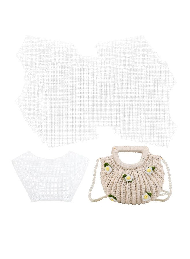 Clear Plastic Mesh Canvas Sheets for Embroidery, 6 Pcs Blank Needlepoint Canvas Sheets for Crochet Bag Making, DIY Purse Cross Stitch Kits, for Acrylic Yarn Knit Crochet Projects, 51x32cm  - Image 1