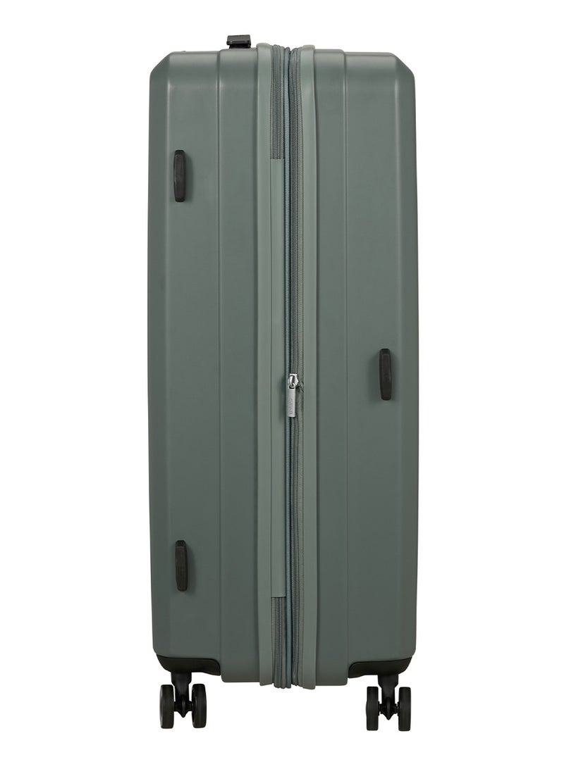 AMERICAN TOURISTER Aerojoy Suitcase, Check-In Size 80 cm / 30 inch, 4 Wheels, Hard Top, ABS, Dark Forest|TSA Lock|Inner Mesh Zippered Divider|Expandable|Cross Ribbons|Lightweight - 3 Years International Warranty - Image 3