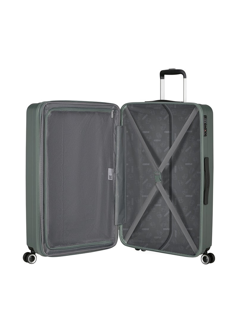 AMERICAN TOURISTER Aerojoy Suitcase, Check-In Size 80 cm / 30 inch, 4 Wheels, Hard Top, ABS, Dark Forest|TSA Lock|Inner Mesh Zippered Divider|Expandable|Cross Ribbons|Lightweight - 3 Years International Warranty - Image 5