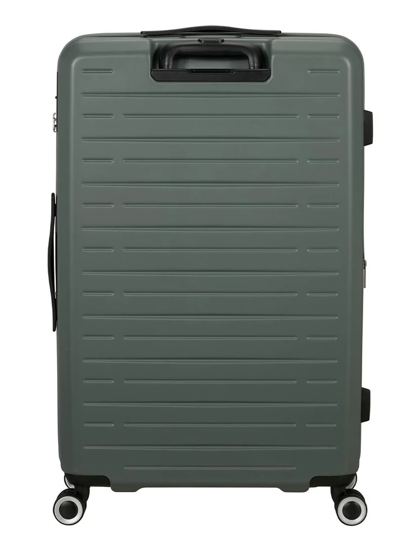 AMERICAN TOURISTER 80 cm / 30 inch Aerojoy Suitcase, Check-In Size 80 cm / 30 inch, 4 Wheels, Hard Top, ABS, Dark Forest|TSA Lock|Inner Mesh Zippered Divider|Expandable|Cross Ribbons|Lightweight - 3 Years International Warranty  | Best Price UAE