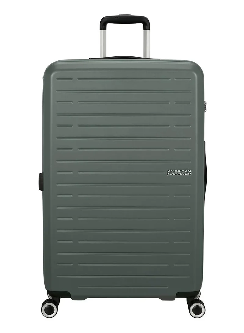 AMERICAN TOURISTER 80 cm / 30 inch Aerojoy Suitcase, Check-In Size 80 cm / 30 inch, 4 Wheels, Hard Top, ABS, Dark Forest|TSA Lock|Inner Mesh Zippered Divider|Expandable|Cross Ribbons|Lightweight - 3 Years International Warranty  | Best Price UAE