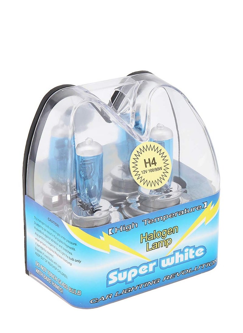 Excefore - LED Headlight Bulbs, Fog Light Lamp, H4 Halogen Xenon Light, 100W Halogen Headlight Bulbs  6000K Super Bright, 360 Degree Adjustable, Non-polarity Plug & Play, Pack of 4, White - Image 1