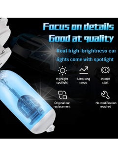 Excefore LED Headlight Bulbs, Fog Light Lamp, H4 Halogen Xenon Light, 100W Halogen Headlight Bulbs  6000K Super Bright, 360 Degree Adjustable, Non-polarity Plug & Play, Pack of 4, White  - Image 4