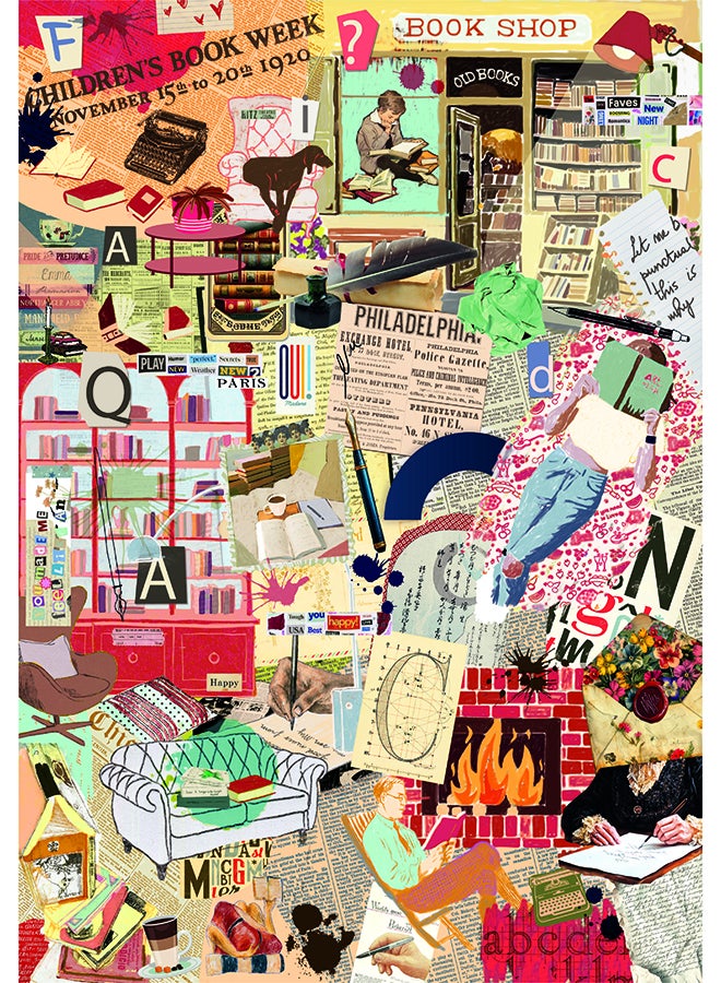 Clementoni 1000 Piece Puzzle – More Is More Books And Writing | Literary Art Jigsaw Puzzle For Adults - Image 4