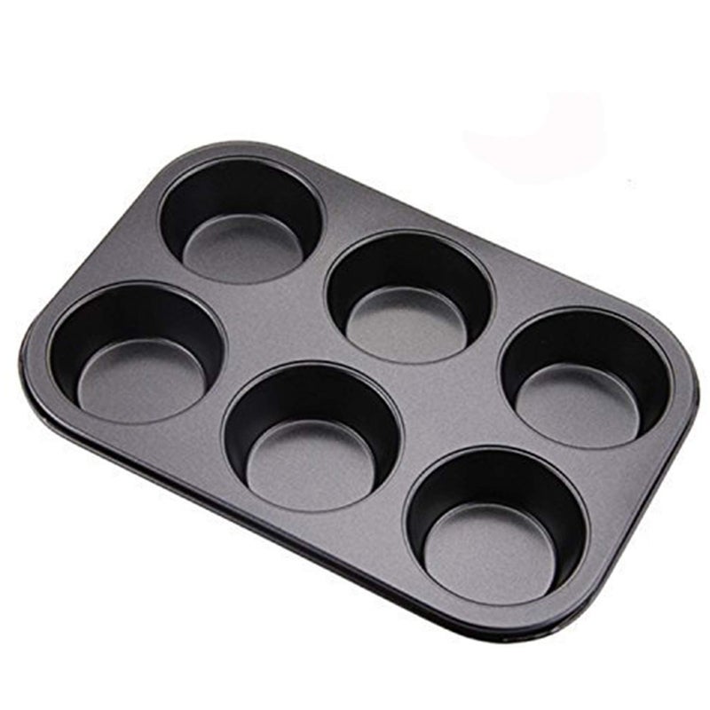 Go Hooked Go Hooked Muffin Tray 6 muffing Plate Brownie Muffin Tray Bakeware  - Image 1