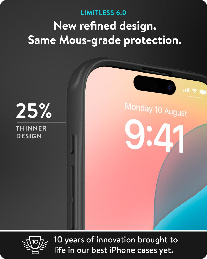 Mous for iPhone 16 Pro Max Case MagSafe Compatible - Limitless 6.0 - Bamboo - Protective Shockproof Phone Cover - Image 2