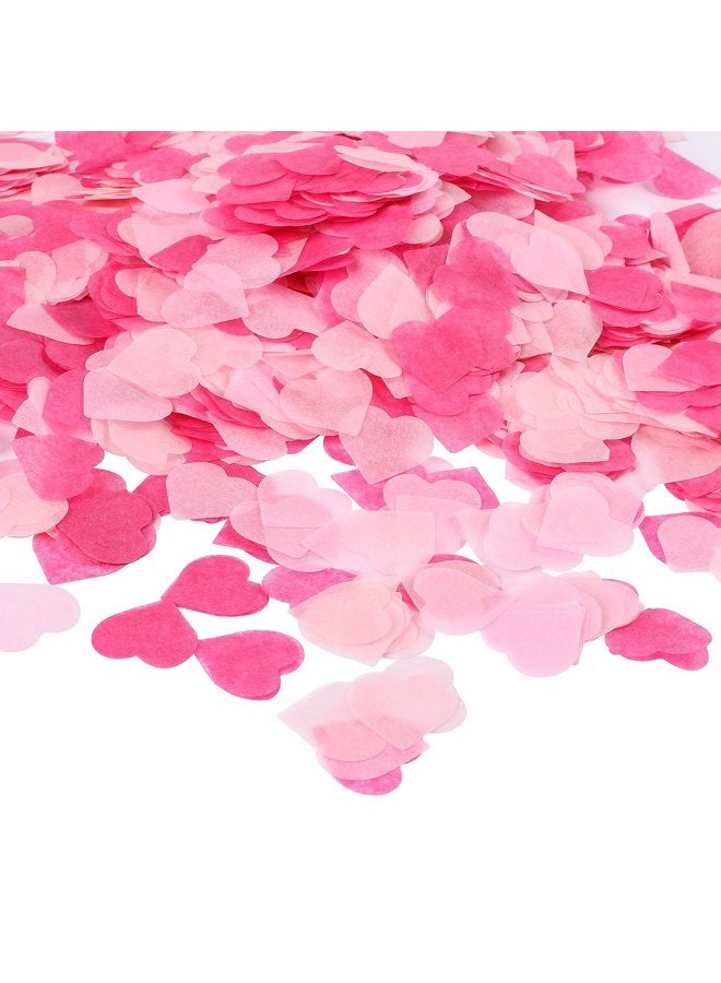 Whaline Valentine's Day 1 Inch Heart Paper Confetti Tissue Confetti 6000 Pieces Confetti Party Table Decorations for Balloon, Wedding, Holiday, Birthday - Image 1