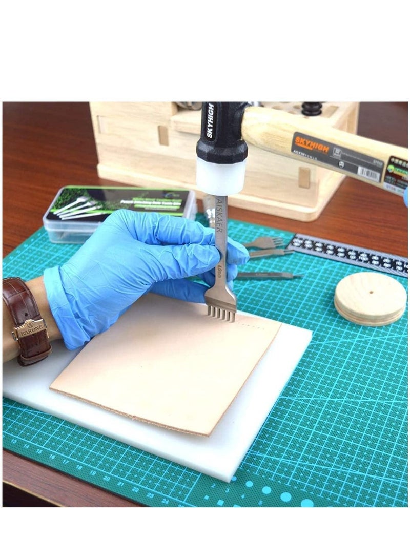 Y&D 4 Pcs Leather Prong Punch Tool Set, Craft Hole Punches, 1/2/4/6 Lacing Stitching for Craft, - Image 4