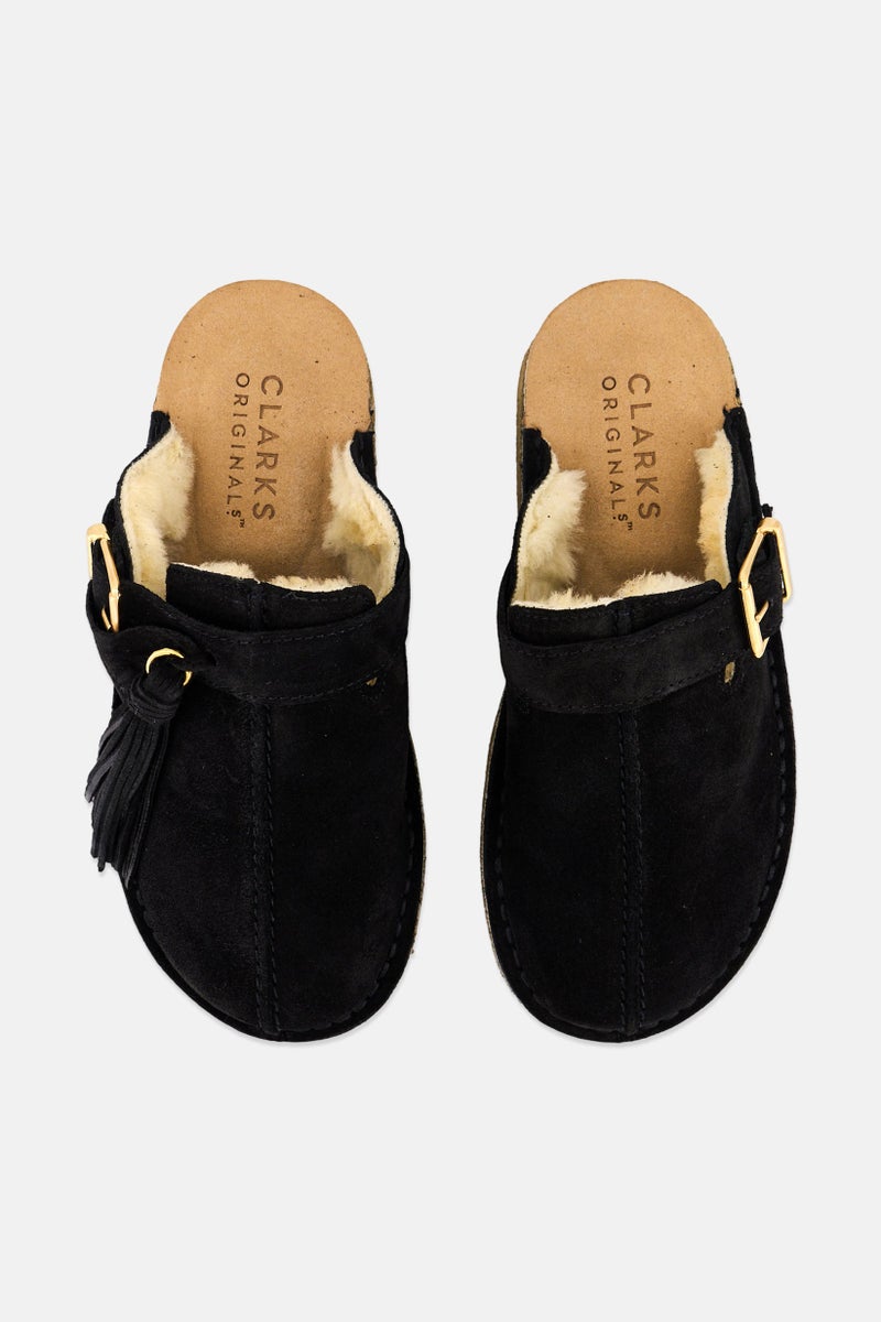 clarks Women Standard Slip On Slippers, Black - Image 2