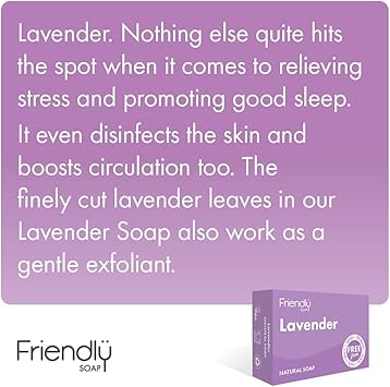 Friendly Soap 6 x 95g Lavender Natural Handmade Soap bar Gentle Sensitive Nourishing No Synthetic Fragrances Sulfate Free - Image 5