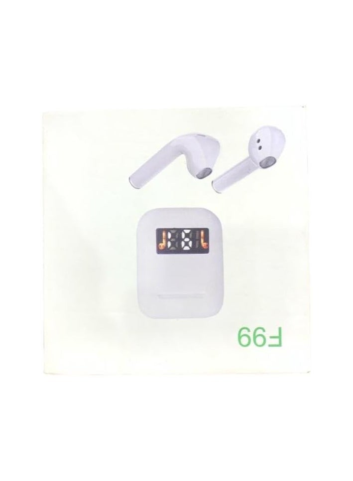 general F99 Wireless Bluetooth Headset with Digital Display - White - Image 2