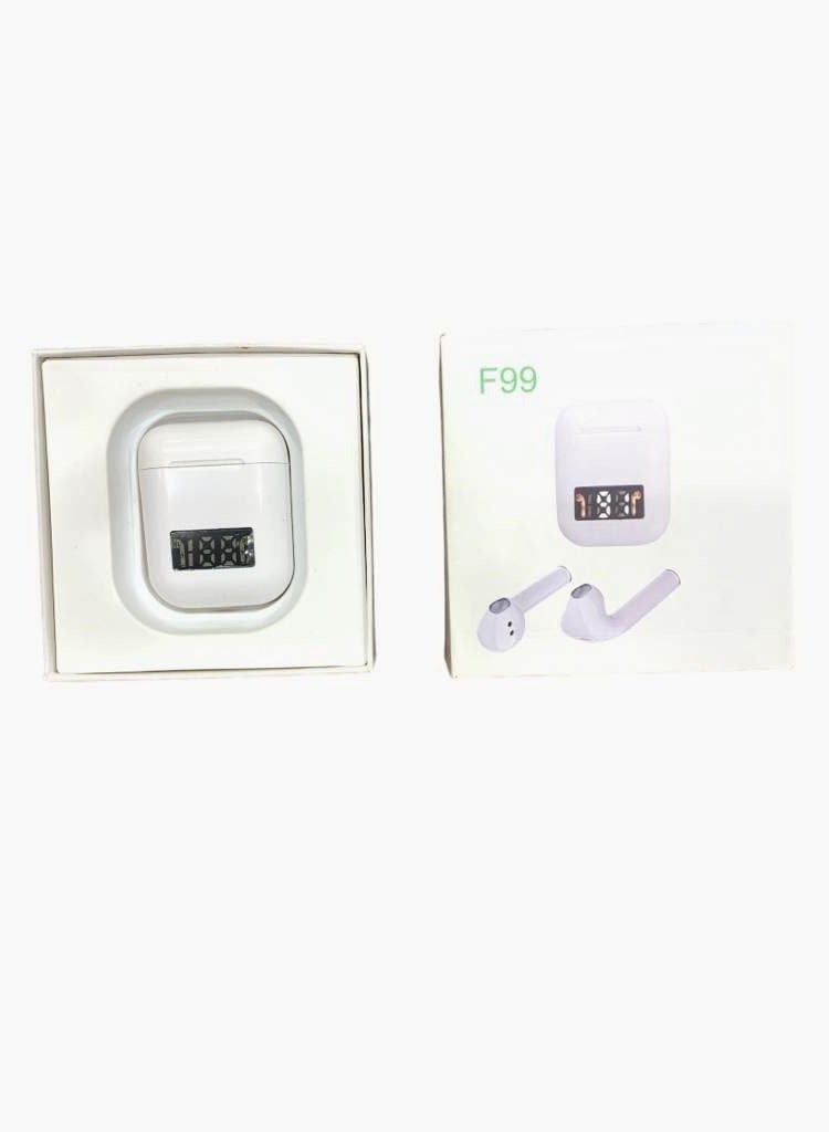 general F99 Wireless Bluetooth Headset with Digital Display - White - Image 3