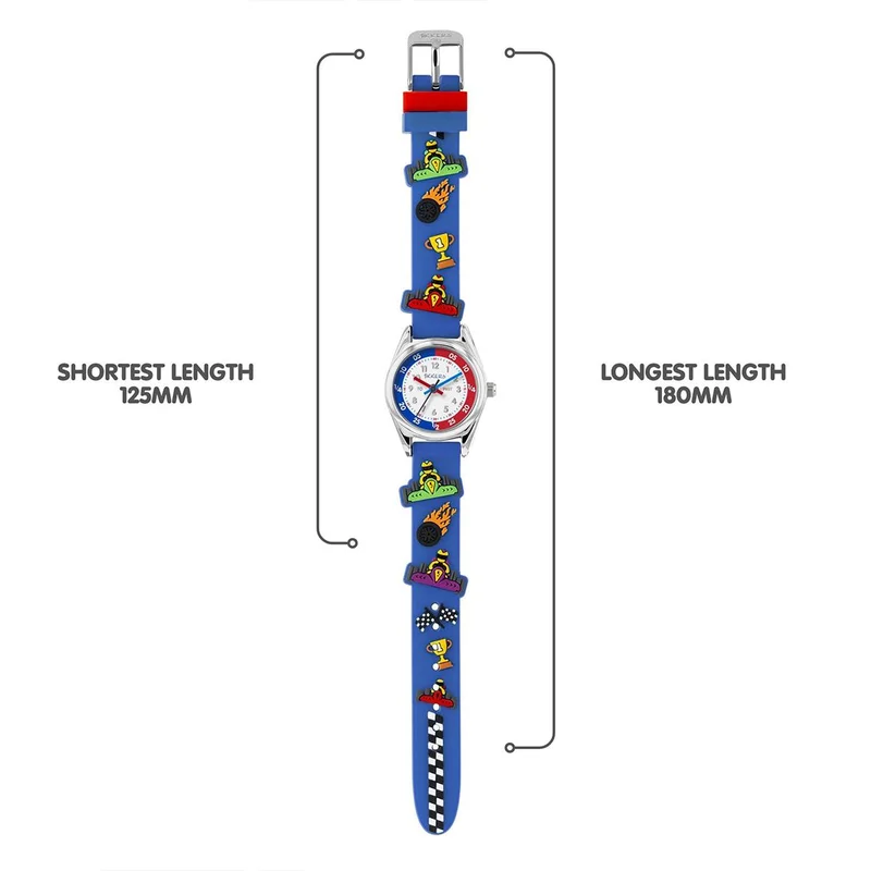 Tikkers  Tikkers 3D Racing Car Blue Silicone Strap Watch - ATK1096 for Men | Best Price UAE