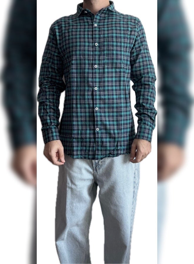 إكستريم قميص رجالي منقوش بأكمام طويلة وأزرار - Image 2