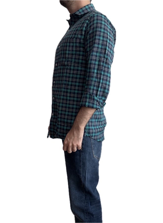 إكستريم قميص رجالي منقوش بأكمام طويلة وأزرار - Image 5