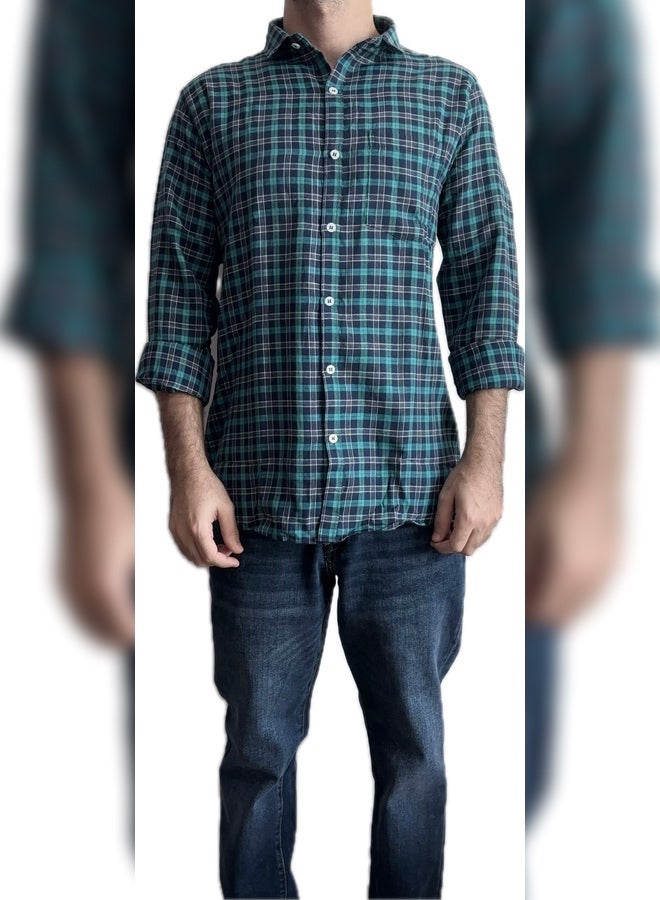 إكستريم قميص رجالي منقوش بأكمام طويلة وأزرار - Image 4