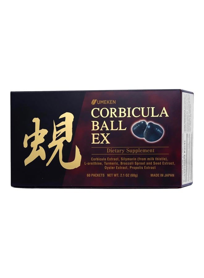 umeken كرات كوربيكولا EX، لدعم الكبد، غنية بالأحماض الأمينية الأساسية، الفيتامينات والمعادن، مكمل شوك الحليب، بروبوليس ومستخلص البروكلي، جرعة يومية، علبة تحتوي على 60 عبوة، عبوة واحدة - Image 1