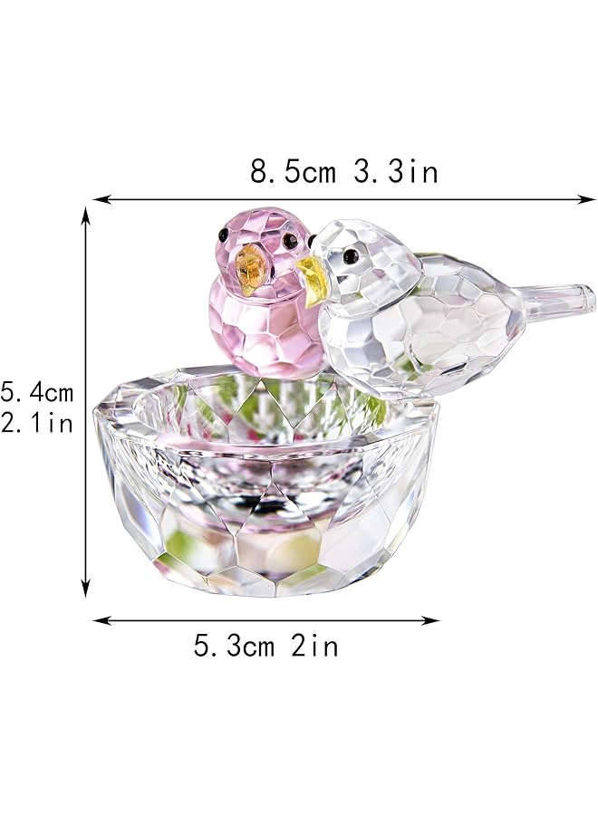 erorex Crystal Bird Figurine Collectible Art Glass Animal Figurines Table Home Decor Figurine Craft Ornament - Image 2