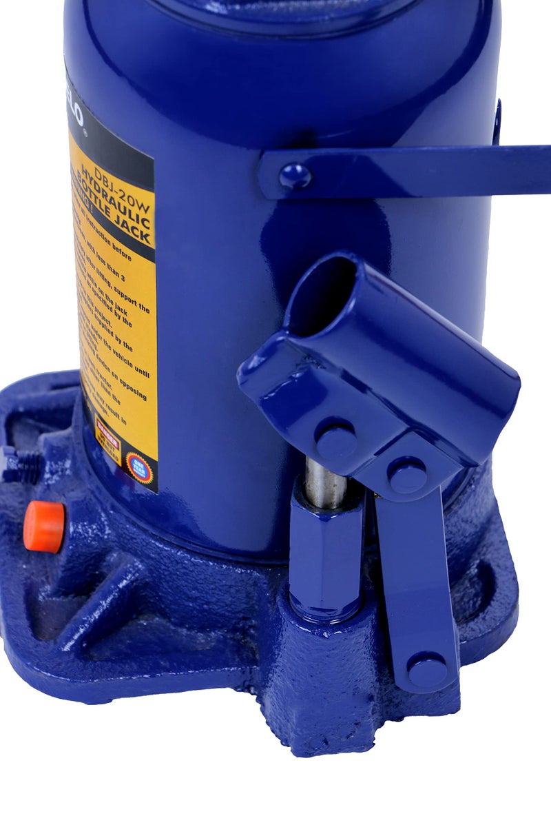 DURELO DBJ-06W, 6 Ton Hydraulic Bottle Jack for Trucks with Advance Load Limiting Device, Blue - Image 2
