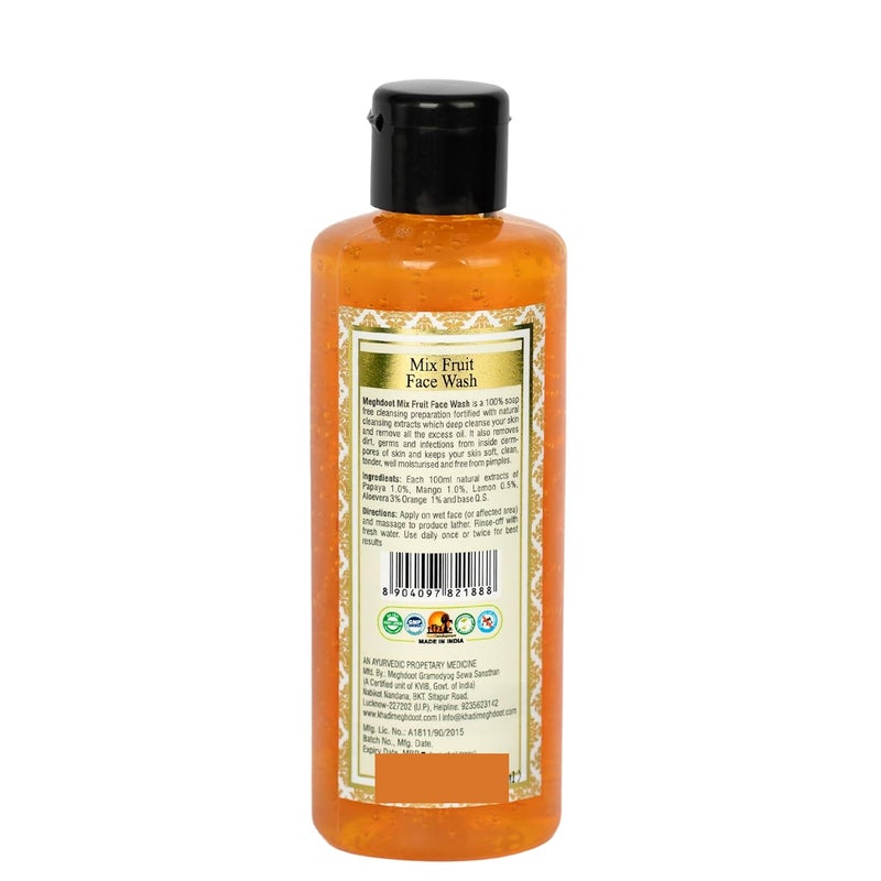 MEGHDOOT Khadi Mix Fruit Face Wash 210ml Pack of 2 - Image 2