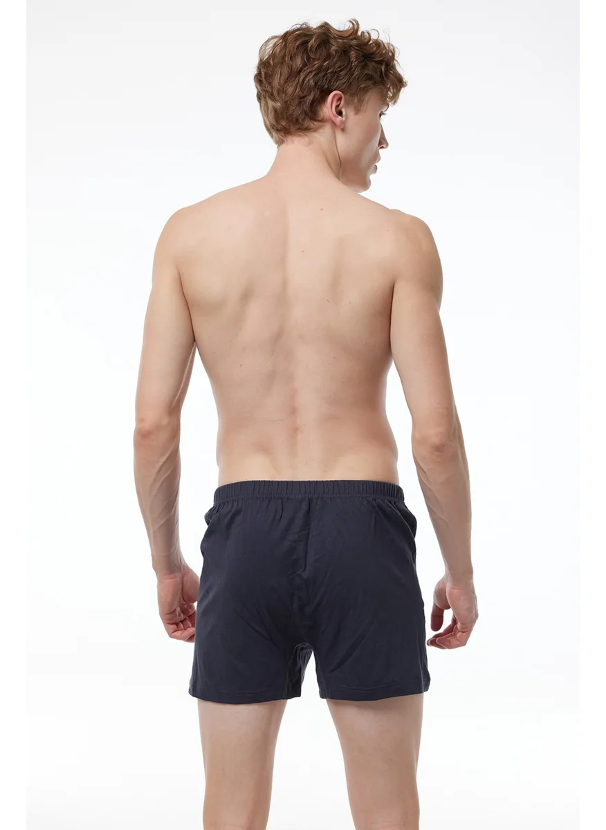 Malabadi Men's Smoke 3 Piece Wide Pattern Large Size 100% Cotton Boxer 3M024