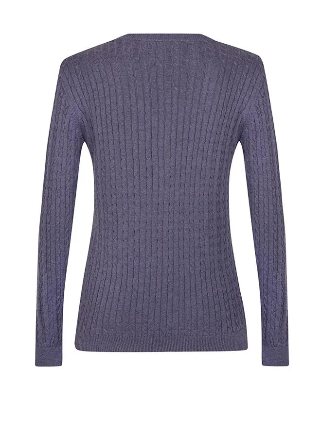 FELIX HARDY V-Neck Cable Knit Pullover