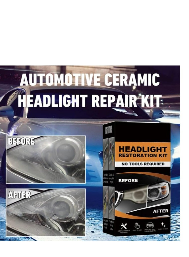 SOLARAE Restowipes Headlight Restoration Kit, Restowipes Headlight Cleaner Wipes, Polish Headlights Lens Restore Cleaner DIY Polishing, Polish Headlights Lens Restore Cleaner for Car (1Set) - Image 3