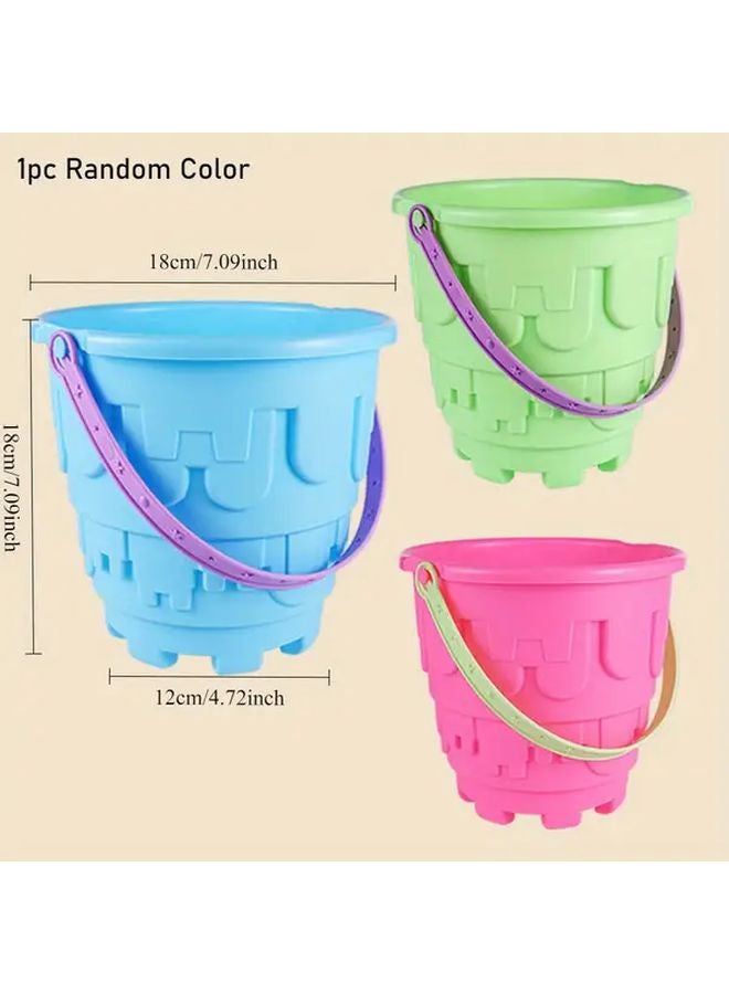 2pcs Detachable Shovel Beach Toys Set Folding Bucket Sandcastle Building Kit Assorted Colors - Image 2