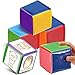 Yilloog 4 Pcs Large Foam Dice with Pockets DIY Education Playing Soft Dice Cube Learning Teaching Stacking Blocks Photo394 InchStylish Color - Image 2