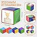 Yilloog 4 Pcs Large Foam Dice with Pockets DIY Education Playing Soft Dice Cube Learning Teaching Stacking Blocks Photo394 InchStylish Color - Image 4