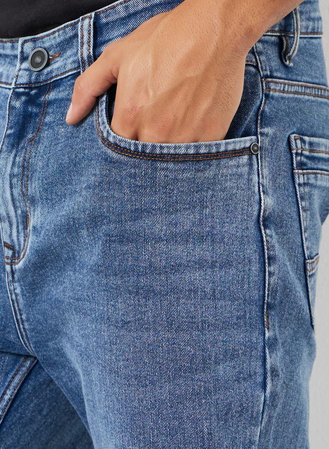 Styli Men Regular Fit Mid Wash Jeans - Image 3